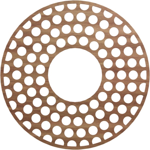 Ekena Millwork Fink Wood Fretwork Pierced Ceiling Medallion, Walnut, 38"OD x 13 3/4"ID x 3/8"T CMWP38X38X0375FFWA - main